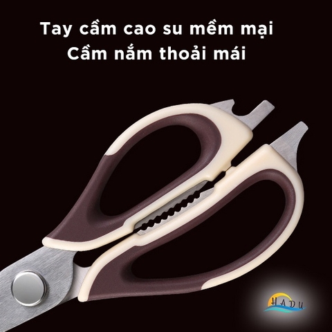 Kéo Nhà Bếp Đa Năng SSGP, Inox 304, Cắt Gà, Cắt Xương, Mở Nắp Chai, Dài 23cm, Đạt Chất Lượng LFGB Đức