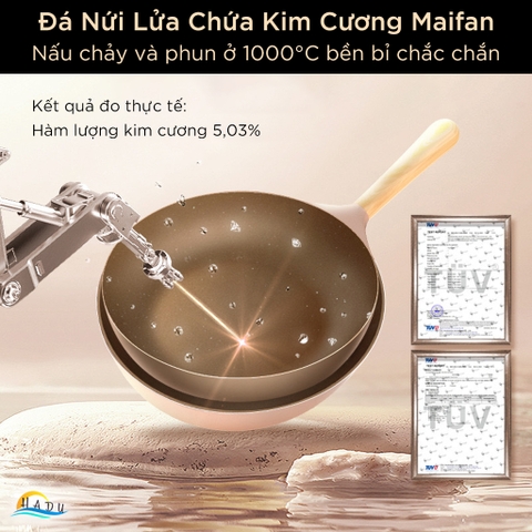 Chảo Chống Dính Bếp Từ SSGP Phủ Đá Núi Lửa, 32cm, Lòng Sâu, Màu Hồng, Có Nắp, Đạt Chất Lượng LFGB Đức