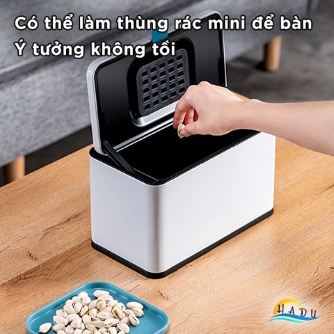 Thùng Rác Treo Tủ Bếp CCKO 3L 6L, Khử Mùi Than Hoạt Tính, Vỏ Inox, Nhiều Màu