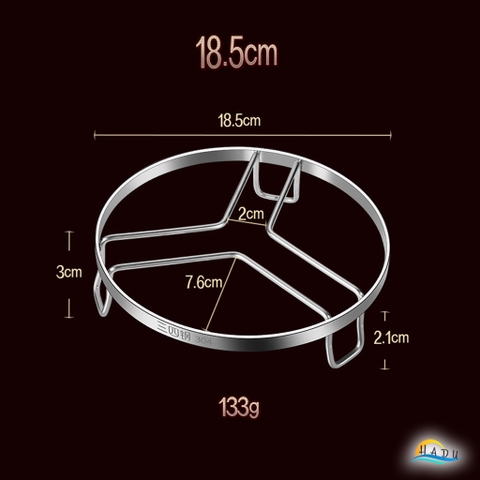 Giá Hấp Inox 304 SSGP, 3 Chân Chắc Chắn, Đường Kính 16cm 18cm, Hấp Bánh Bao, Rau Củ, Đạt Chất Lượng LFGB Đức