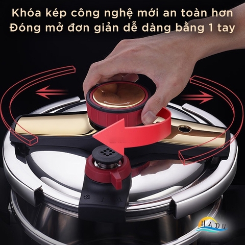 Nồi Áp Suất Bếp Từ Inox 304 SSGP 7L, Đáy 3 Lớp, Hầm Nhanh, An Toàn, Đạt Chất Lượng LFGB Đức