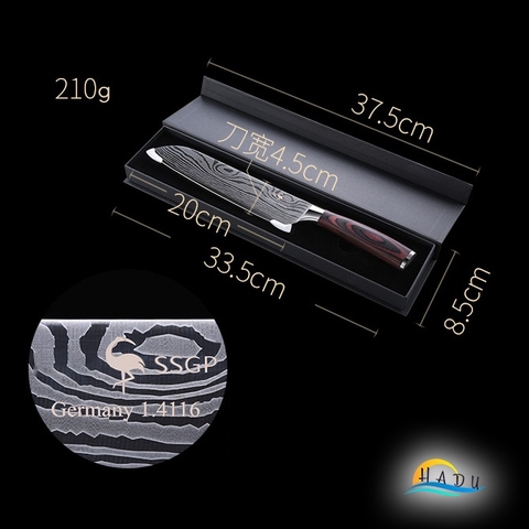 Bộ Dao Nhà Bếp Cao Cấp Inox Nhập Khẩu Đức – Độ Cứng 56HRC, Sắc Bén, Tay Cầm Gỗ Sang Trọng SSGP