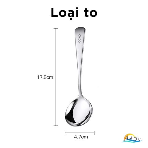 Thìa Inox 304 Cao Cấp - Đúc Nguyên Khối, Bền Bỉ, An Toàn Cho Sức Khỏe, Thiết Kế Sang Trọng CCKO