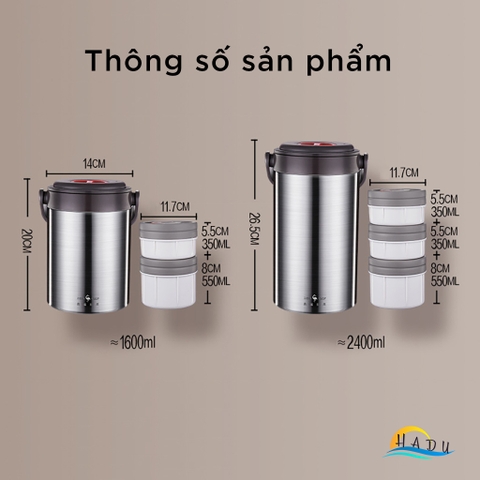 Hộp Cơm Giữ Nhiệt 10 Lớp SSGP, Lõi Inox 316L, Giữ Nóng 6 Giờ, Đạt Chất Lượng LFGB Đức