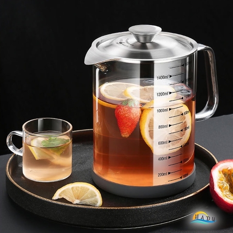 Bình Lọc Dầu Ăn Thủy Tinh Borosilicate SSGP, Kèm Rây Lọc Inox, Nắp Đậy Kín, Đạt Chất Lượng LFGB Đức