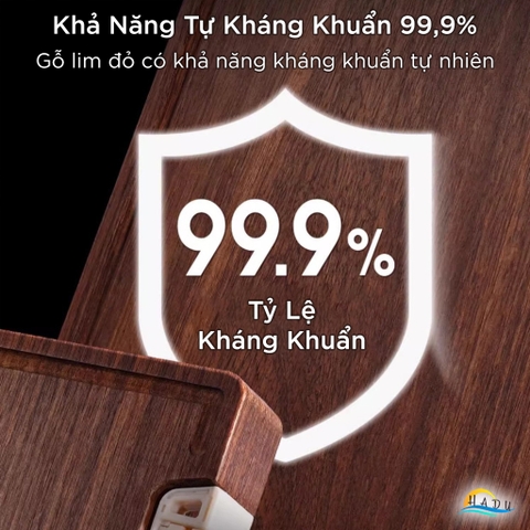 Thớt Gỗ Lim Đỏ SSGP Kiểu Nhật, Chống Mốc, Kháng Khuẩn Tự Nhiên, Đạt Chất Lượng LFGB Đức