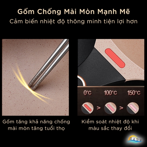 Nồi Chống Dính Bếp Từ SSGP 18cm, Cảm Biến Nhiệt, Đáy 5 Lớp, Phủ Gốm Đá, Đạt Chất Lượng LFGB Đức