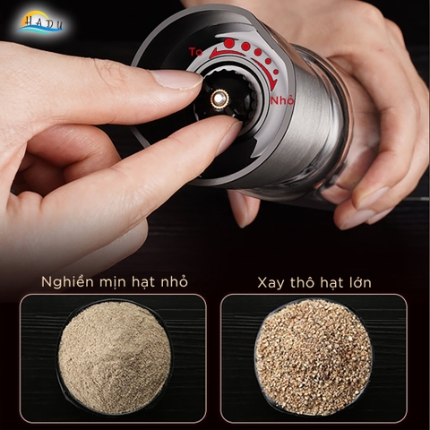 Cối Lọ Xay Tiêu Cầm Tay Thủy Tinh Inox Cao Cấp Đạt Chất Lượng Đức SSGP