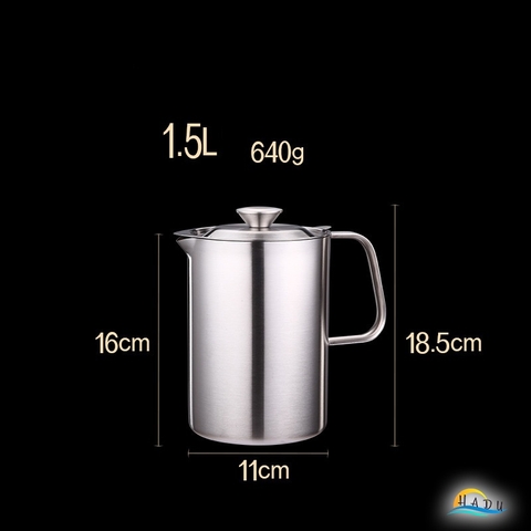 Bình Lọc Dầu Ăn Inox 304 SSGP, Kèm Lưới Lọc Siêu Mịn, Vòi Rót Chống Giọt, Đạt Chất Lượng LFGB Đức