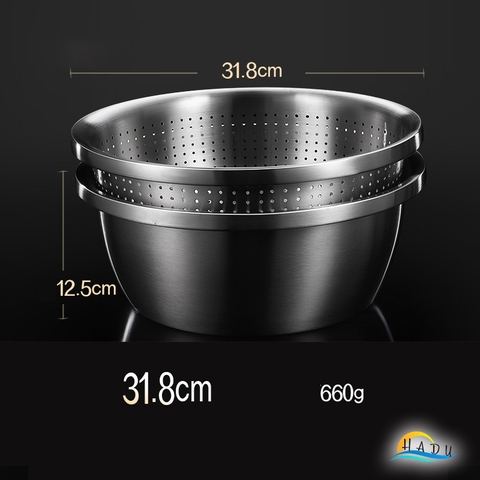 Bộ Rổ và Chậu Inox 304 SSGP, Đa Năng Rửa Rau Củ, Xếp Chồng Gọn, Nhiều Size, Đạt Chất Lượng LFGB Đức