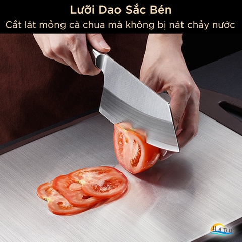 Dao Thái Thịt SSGP, Thép Đức 1.4116, Cán Gỗ Mun, Dài 31cm, Đạt Chất Lượng LFGB Đức