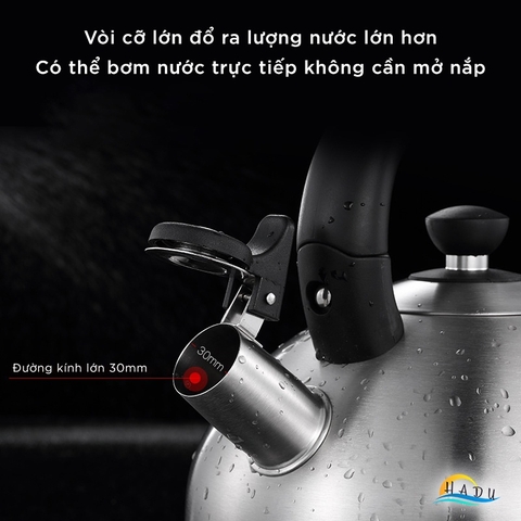 Ấm Đun Nước Bếp Từ Inox 304 CCKO 3L, Có Còi Báo Sôi, Đáy 5 Lớp, Nấu Nhanh