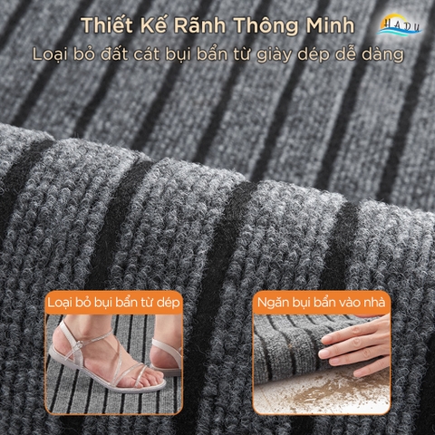 Thảm Bếp Chống Trượt HADU, Chống Mỏi Chân, Chống Nước, 50x80cm, Chất Liệu PVC