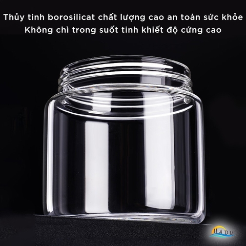 Hũ Đựng Gia Vị Thủy Tinh Borosilicate SSGP, Nắp Inox 304, Kèm Thìa, Đạt Chất Lượng LFGB Đức