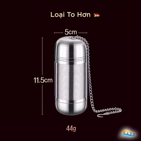 Dụng Cụ Lọc Gia Vị và Trà SSGP, Inox 316L, Nắp Xoáy, Kèm Móc Treo, Đạt Chất Lượng LFGB Đức