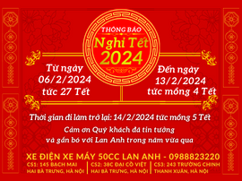 THÔNG BÁO NGHỈ TẾT GIÁP THÌN 2024