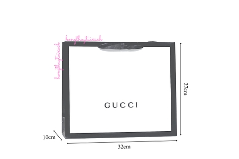 Túi Giấy Gucci Trắng Size Trung 32cm