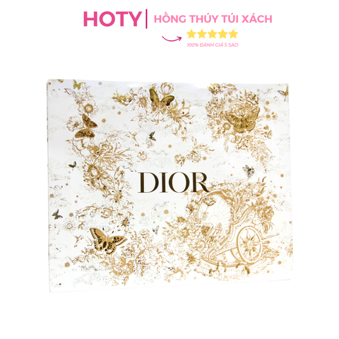 Túi Giấy Dior Trắng Chữ Vàng Vip (Nguyên Bản)