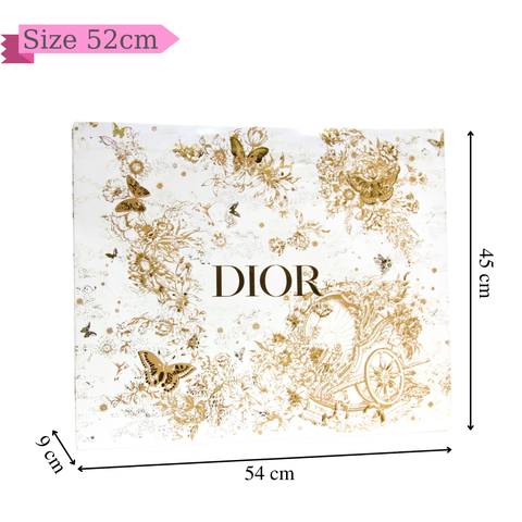 Túi Giấy Dior Trắng Chữ Vàng Vip (Nguyên Bản)