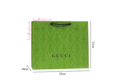 Túi Giấy Gucci Xanh Lá VIP Size Trung 32cm