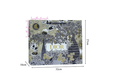 Túi Giấy Dior Xanh Size Trung 32cm