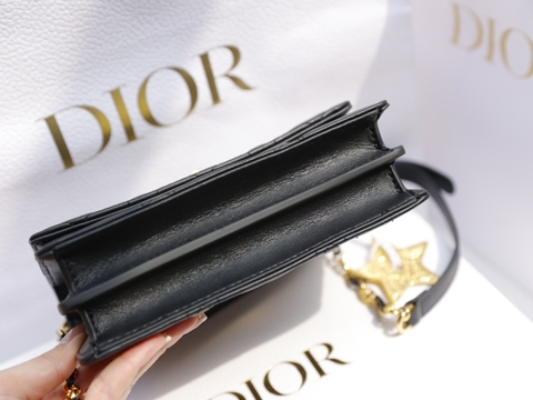 Túi Dior Caro mini Khóa Vàng Size 19cm Có 2 hộp