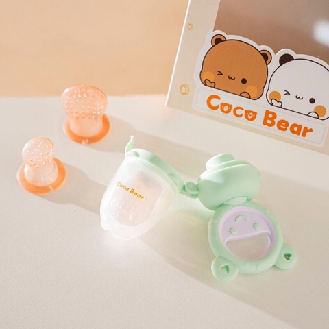 Túi nhai Coco Bear, túi nhai trái cây chống hóc