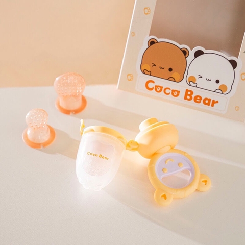 Túi nhai Coco Bear, túi nhai trái cây chống hóc