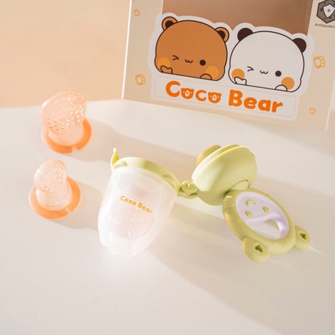 Túi nhai Coco Bear, túi nhai trái cây chống hóc