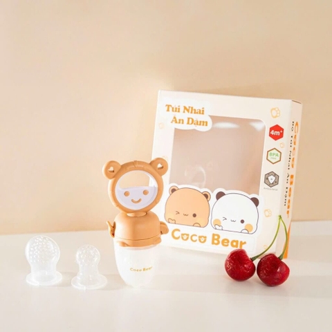 Túi nhai Coco Bear, túi nhai trái cây chống hóc