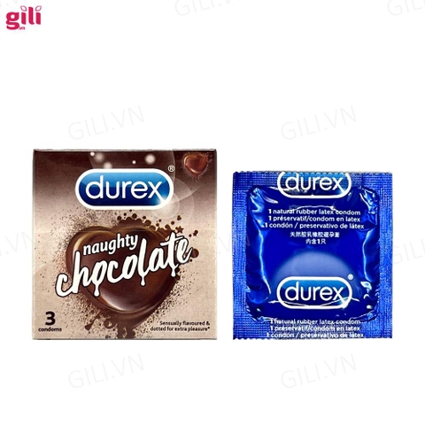 Bao cao su Durex Naughty Chocolate hộp 3 chiếc chính hãng