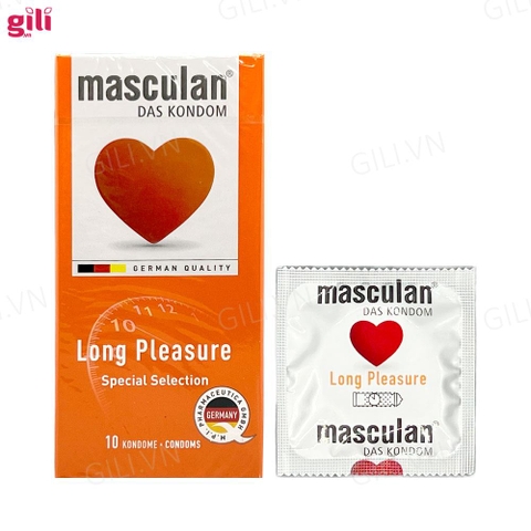 Bao cao su Masculan Long Pleasure hộp 10 chiếc kéo dài thời gian chính hãng