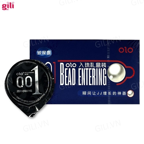 Bao cao su tăng khoái cảm Olo Đầu Bi hộp 10 chiếc Bead Entering chính hãng