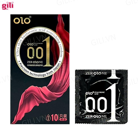 Bao cao su siêu mỏng Olo Thin Square Black hộp 10 chiếc chính hãng