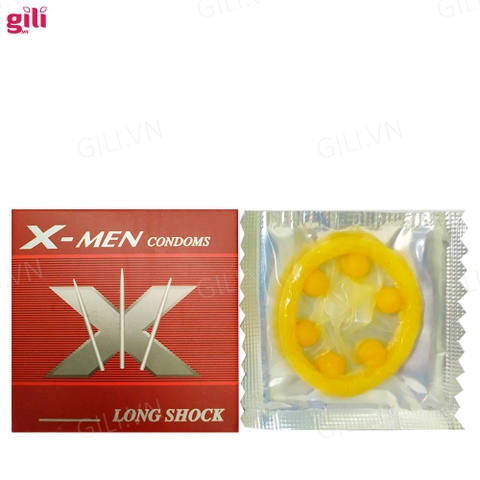 Bao cao su X-men Long Shock hộp 1 chiếc kéo dài thời gian chính hãng