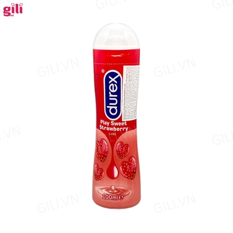 Gel bôi trơn hương dâu Durex Strawberry chai 100ml chính hãng