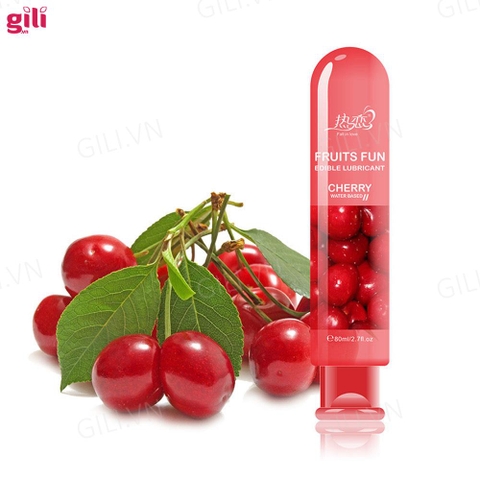 Gel bôi trơn Fruits Fun Cherry chai 80ml chính hãng