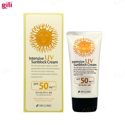 Kem chống nắng 3W Clinic Intensive UV Sunblock Cream 70ml chính hãng