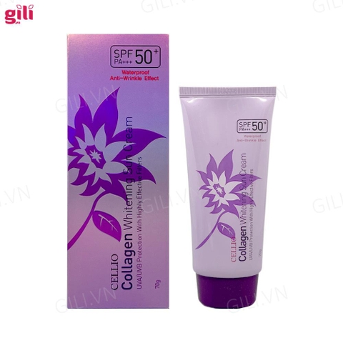 Kem chống nắng Cellio Collagen Whitening Sun Cream 70gr chính hãng