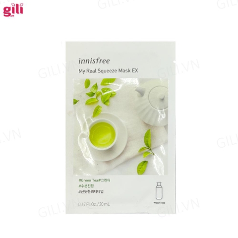 Mặt nạ Innisfree Green Tea Squeeze Mask Set 10 miếng chính hãng