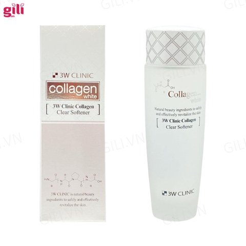 Nước hoa hồng 3W Clinic Collagen White Clear Softener 150ml chính hãng