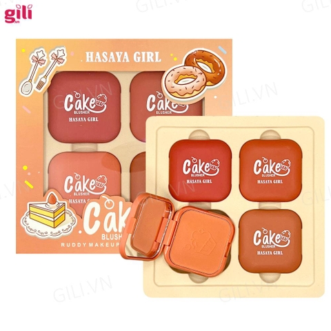 Set phấn má hồng Vuông Hasaya Girl Blusher 4 hộp chính hãng