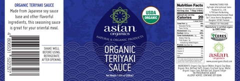 Nước tương Teriyaki hữu cơ Asian Organics (200ml)
