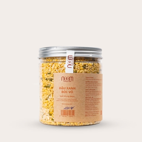 Đậu xanh Noom (giống thuần chủng, canh tác bền vững)  - Bóc vỏ & Nguyên hạt