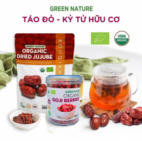 Táo đỏ hữu cơ Green Nature 500g