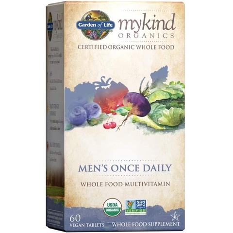 Vitamin tổng hợp hữu cơ cho nam Once daily Garden of life 60v