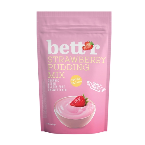 Bột làm bánh pudding hữu cơ vị dâu Bett'r 150g