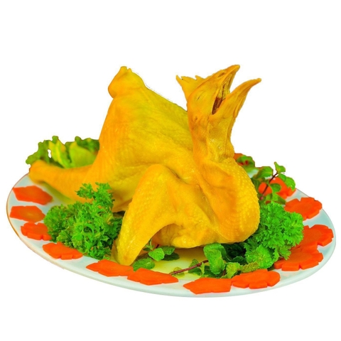 ( Tem vàng ) Gà ủ muối nguyên con có đầu mề ( size 1kg - 1.2kg )
