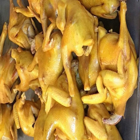 ( Tem vàng ) Gà ủ muối nguyên con có đầu mề ( size 1kg - 1.2kg )