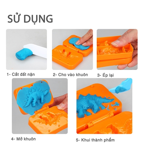 Bộ đất nặn cho bé  vali kèm khuôn